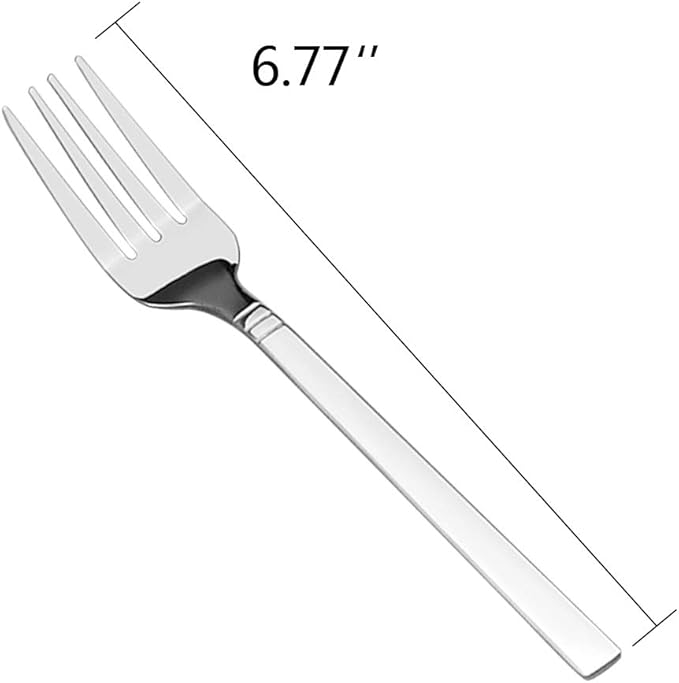 Fiazony 12-Piece Stainless Steel Dessert Forks, Small Fork