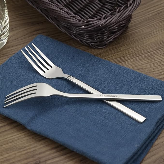 Fiazony 12-Piece Stainless Steel Dessert Forks, Small Fork