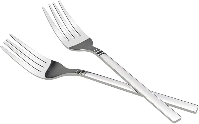 Fiazony 12-Piece Stainless Steel Dessert Forks, Small Fork