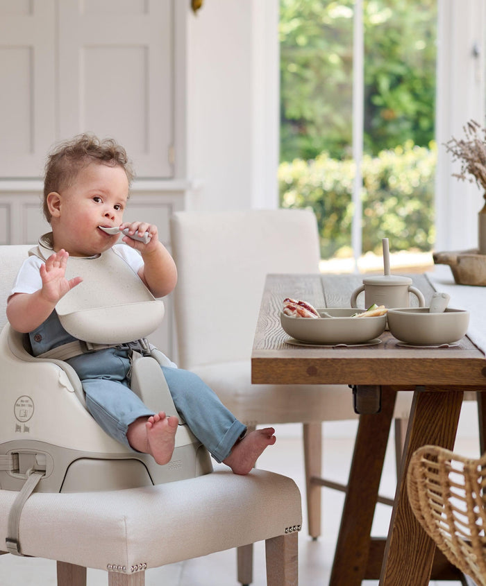 Mamas & Papas Baby Weaning First Mealtime Silicone Set – Truffle