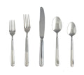 Fortessa Forge 18/10 Stainless Steel Flatware, 5 Piece Place Setting, Service for 1