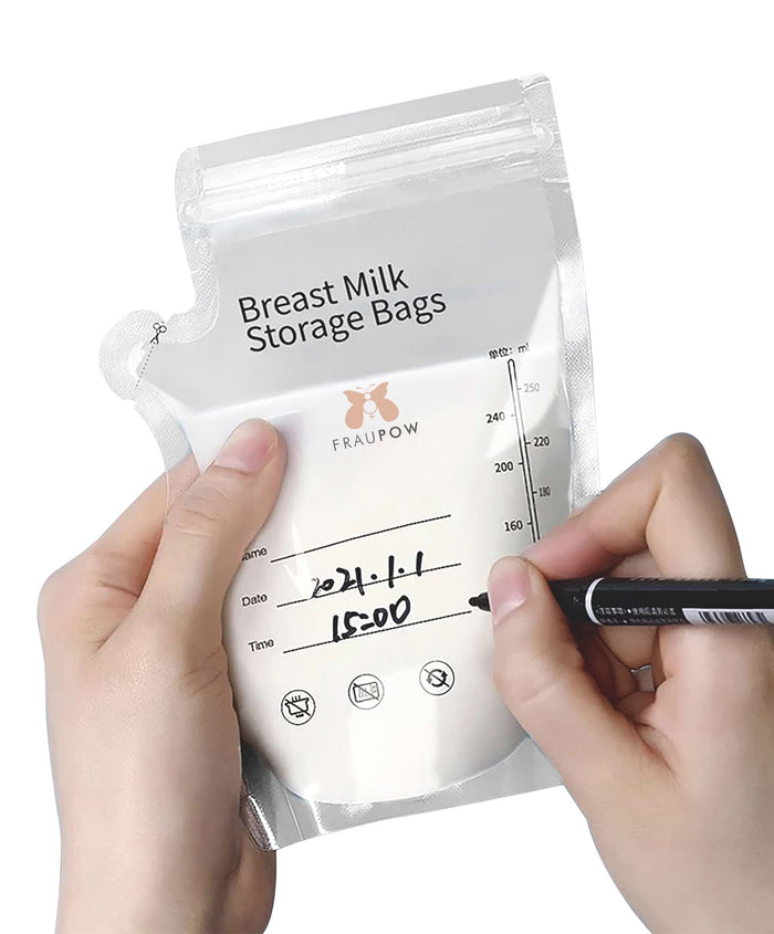 Fraupow Breastfeeding Fraupow Breast Milk Storage Bags- Pack of 30