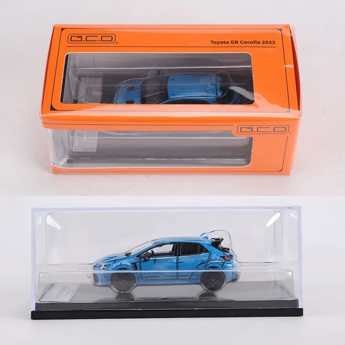 GCD 1:64 GR Corolla Blue Comic Version Alloy Model Car
