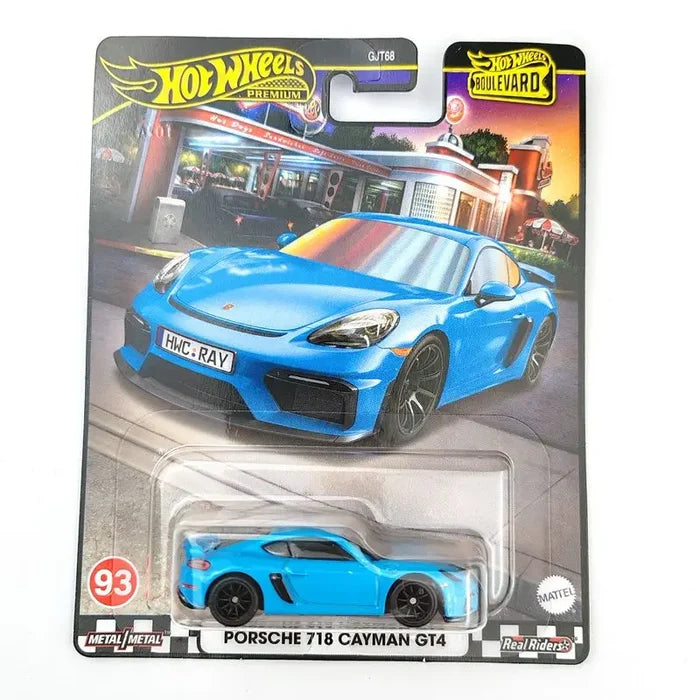 GJT68 HOT WHEELS 1:64 RWB 718 Cayman GT4 Collection Diecast Alloy Car Model 64 Scale Decoration Gift
