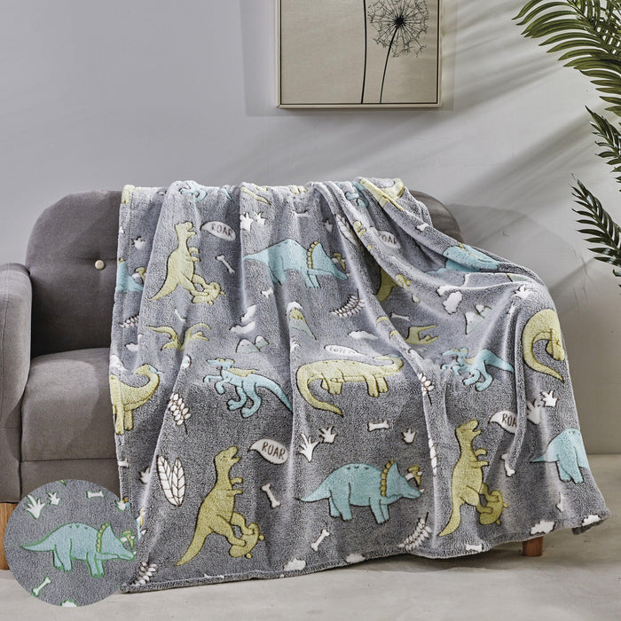 Glow In the Dark 50" x 60" Throw Blanket - Velvety Feel, 50 X 60 inches