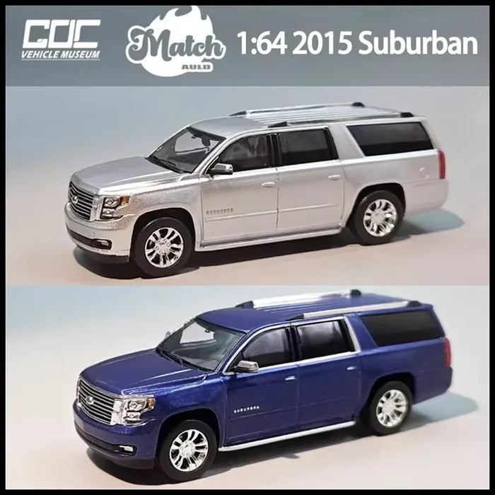 GOC&Auld Match Alloy 1/64 2015 Suburban SUV Car Model Ornament Souvenir Display Collection Hobby Gift