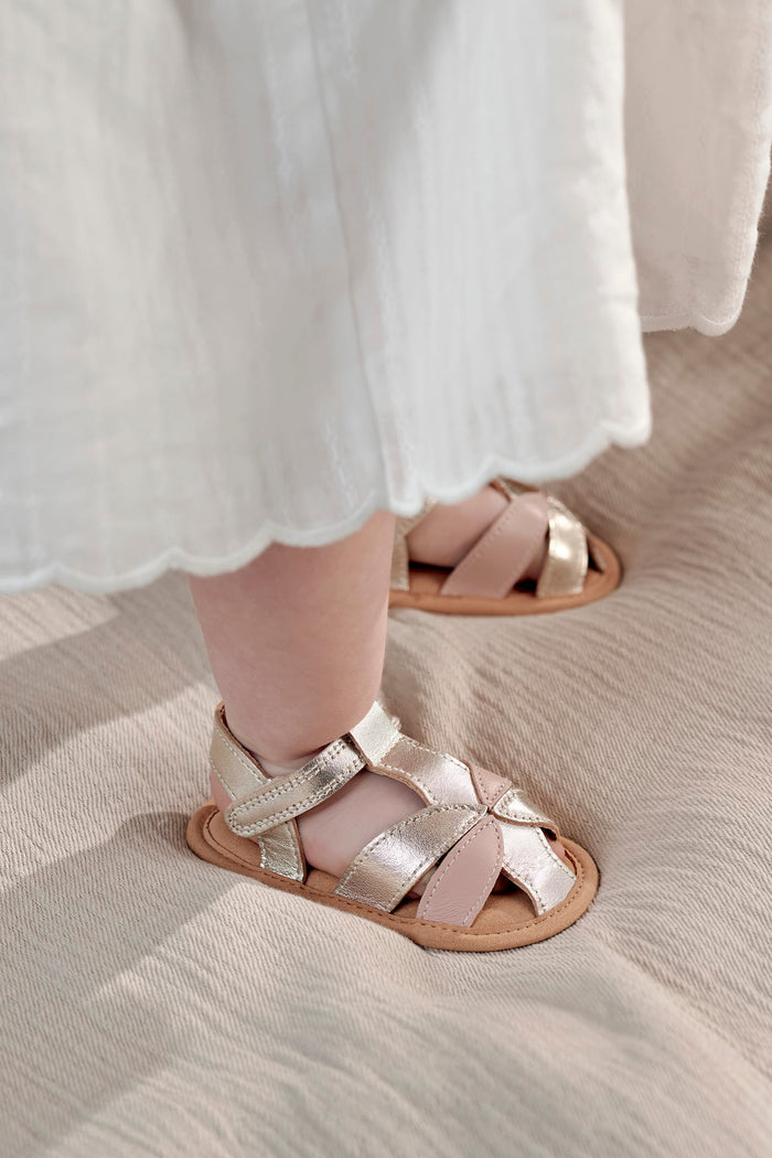Mamas & Papas Shoes & Booties Gold Metallic Sandals
