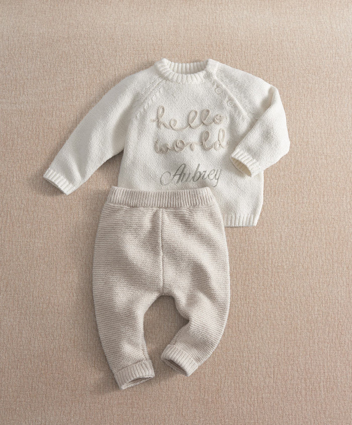 Mamas & Papas Outfits & Sets Hello World Knit Set (2 Piece)