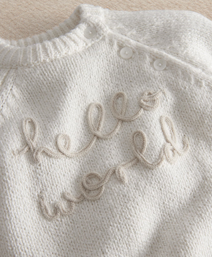 Mamas & Papas Outfits & Sets Hello World Knit Set (2 Piece)