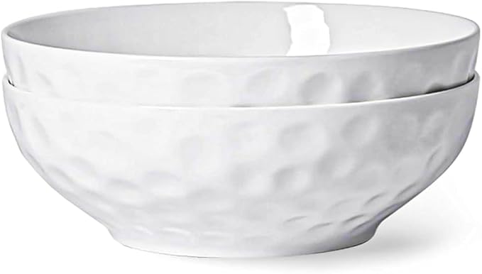 HOMBENE Porcelain Soup Bowls, 4.5 Inch Ice Cream Bowl, Kitchen Bowl Set, Fruit Bowls, Microwave and Dishwasher Safe, Set of 6