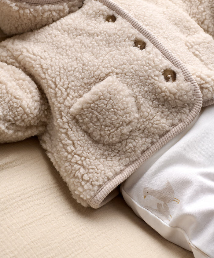 Mamas & Papas Jackets & Coats Hooded Borg Jacket