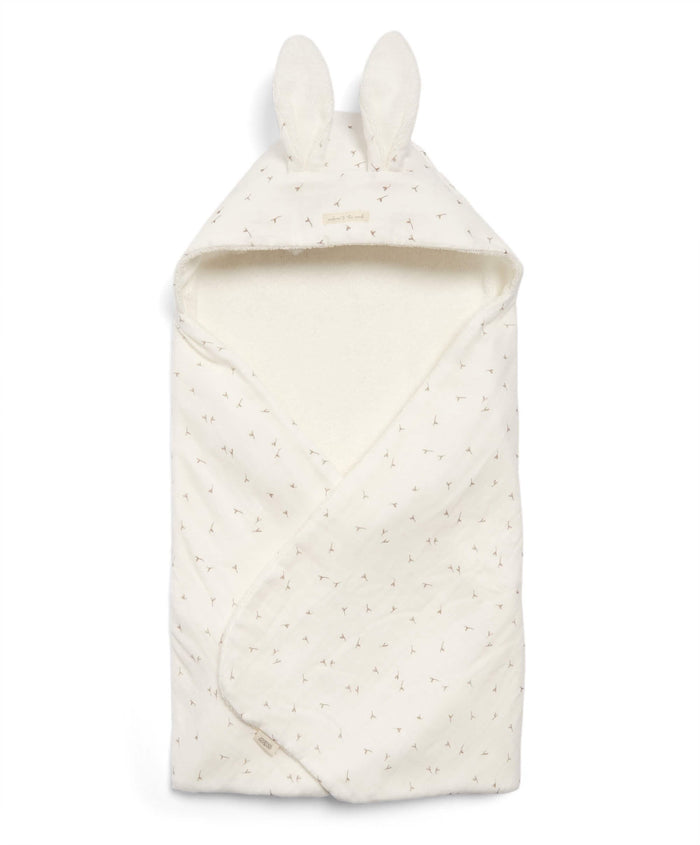 Mamas & Papas Welcome to the World Seedling Seed Hooded Towel - White