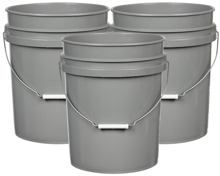 House Naturals 5 Gallon Premium HPDE Plastic Bucket - Made in USA Food Grade Container, BPA Free All Purpose Pail (5, Red)