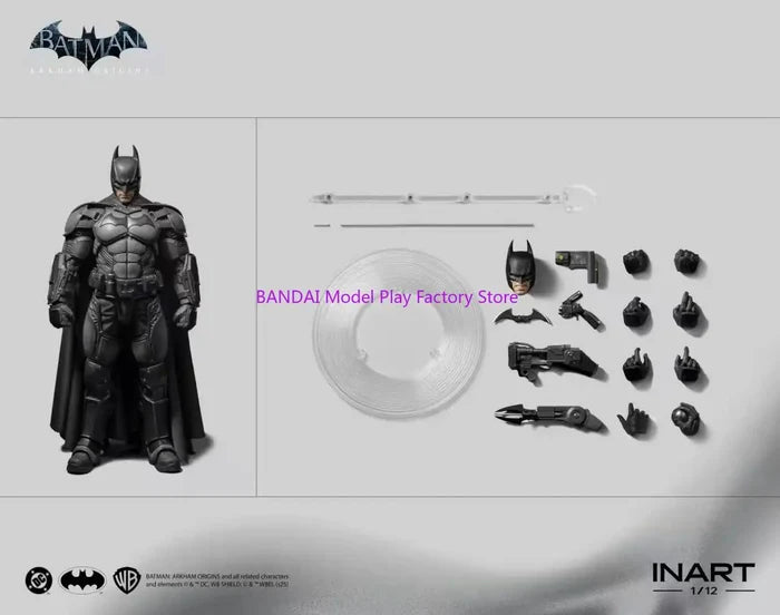 In Stock Now INART 《Batman: Arkham Origins》Batman 1/12 Action Figure Soldier Standard Edition