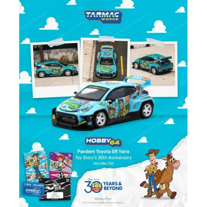 (In Stock) TW 1:64 Toyota GR Yaris Toy Story 30th Anniversary Edition, for boys, collectible for display