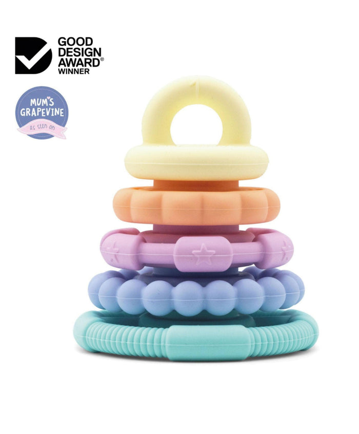 Jellystone Teethers Jellystone Designs Rainbow Stackers & Teether – Pastel