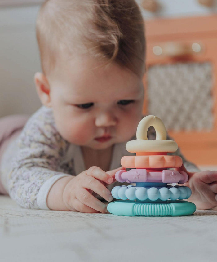 Jellystone Teethers Jellystone Designs Rainbow Stackers & Teether – Pastel