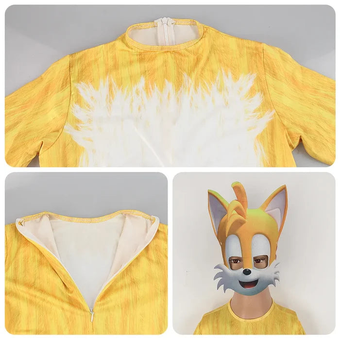 Jumpsuit Cosplay Halloween Children Party Carnival Anime Game Clothes With Mask