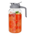 JunVpic Glass Pitcher with lid, 64 oz Wide Mouth Mason Jar