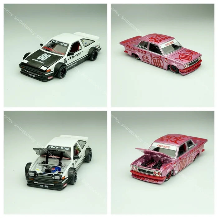 Kaido House 1/64 180 Sprinter Trueno Kaido Street V1 AE86 Datsun 510 Pro 161 Diecast Model Car