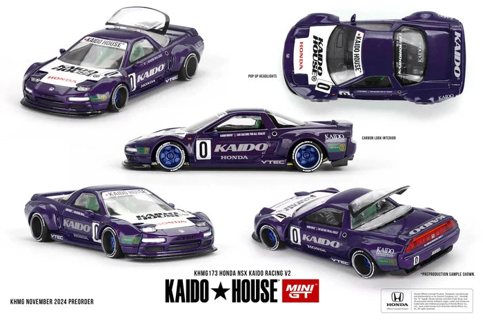 Kaido House + MINIGT 1:64 NSX Kaido Test Car Spec V1 China Edition  Diecast Model Car