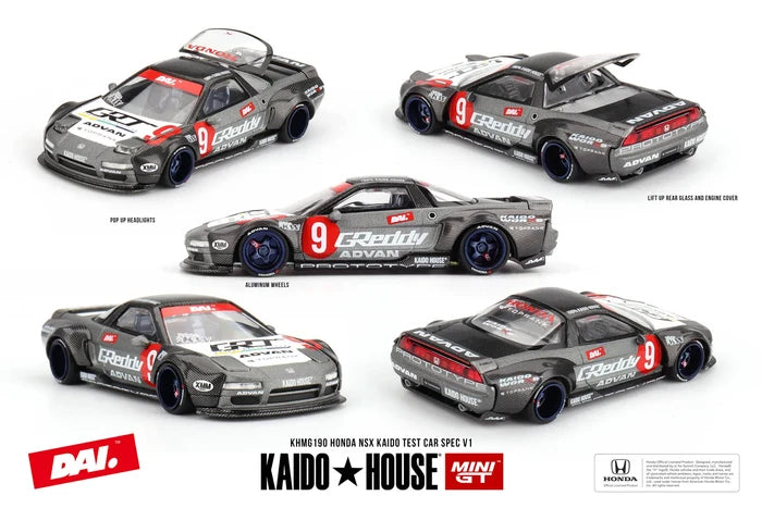Kaido House + MINIGT 1:64 NSX Kaido Test Car Spec V1 China Edition  Diecast Model Car