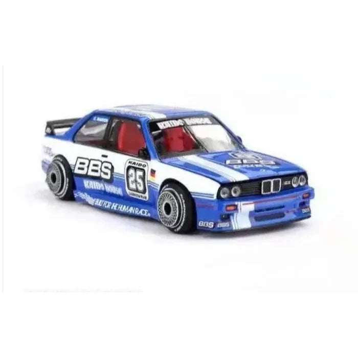 KAIDO&MINIGT 1:64 BMW M3 E30 die cast alloy car model, male toy, birthday gift, desktop decoration.