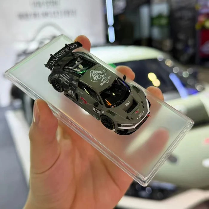 KILO 1:64 Audi R8 LMS GT3 Evo II Darwin Valkyrie Aluminum Alloy Die-Cast Car Model Collectible Gift