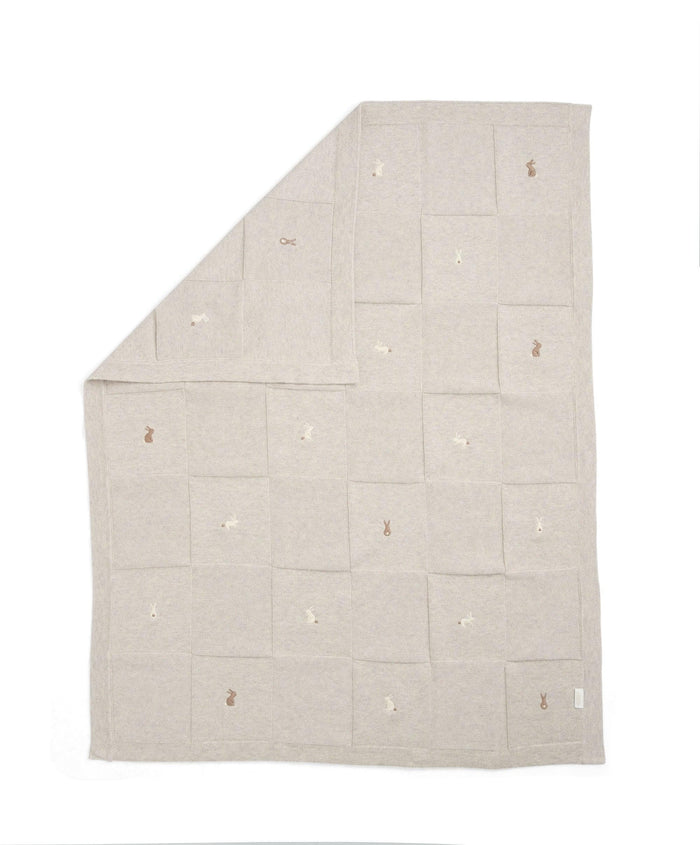 Mamas & Papas Blankets Knitted Blanket - Bunny Grey