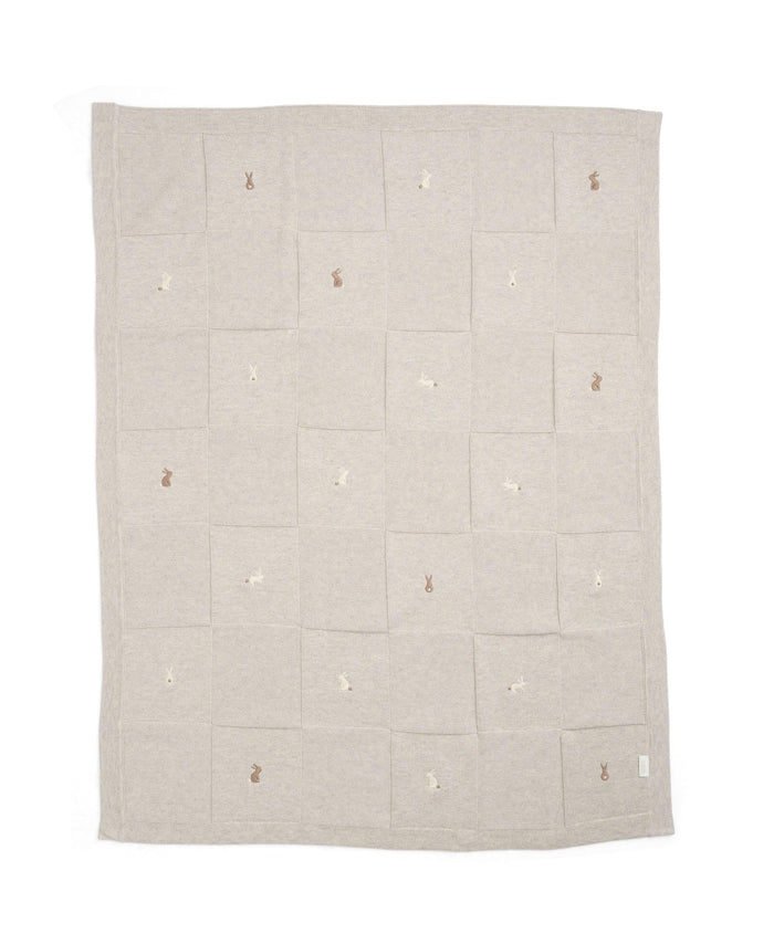 Mamas & Papas Blankets Knitted Blanket - Bunny Grey