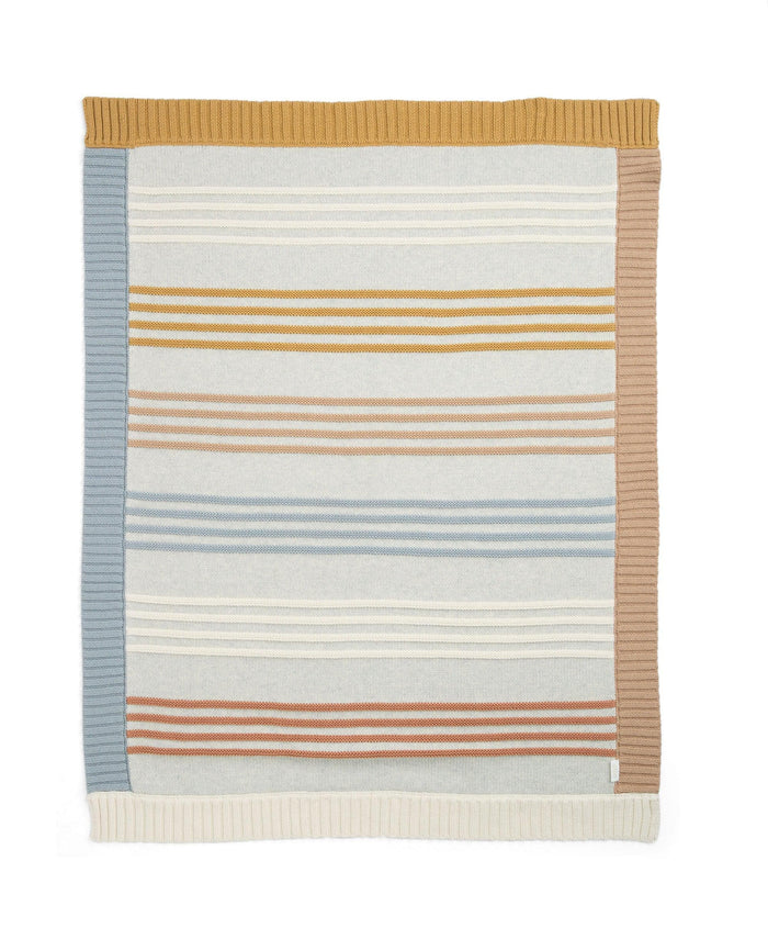 Mamas & Papas Blankets Cotton Essentials Knitted Blanket - Multi Colour Striped