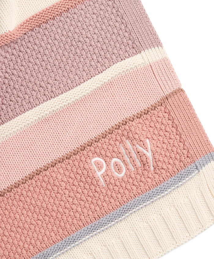Mamas & Papas Blankets Knitted Blanket - Pink Block