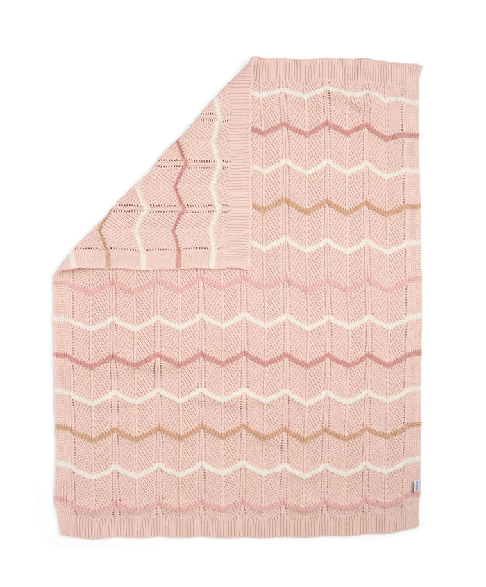 Mamas & Papas Blankets Knitted Blanket - Pink Wave