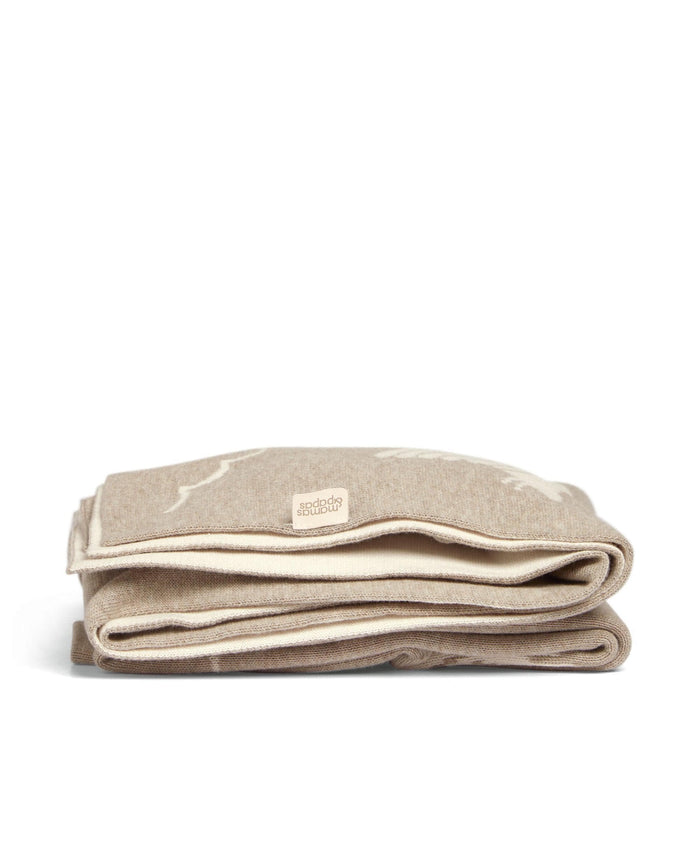 Mamas & Papas Blankets Knitted Blanket - Welcome to the World Duckling - Mocha