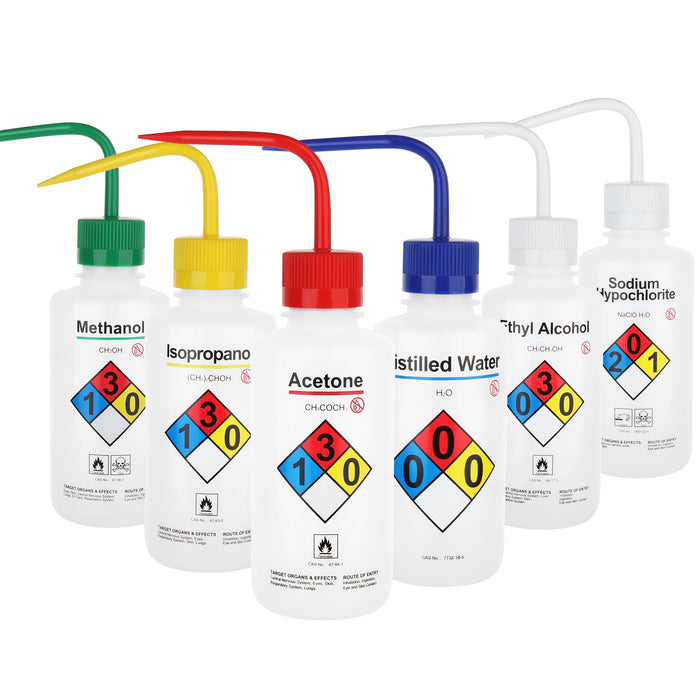 Safety Wash Bottles, 6PCS