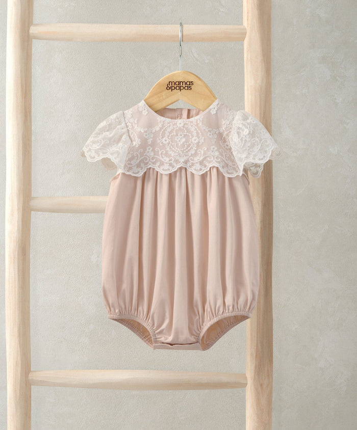 Mamas & Papas Rompers Lace Bodice Romper