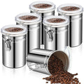 Lallisa 9 Pcs 62 Fl oz Stainless Steel Kitchen Canisters