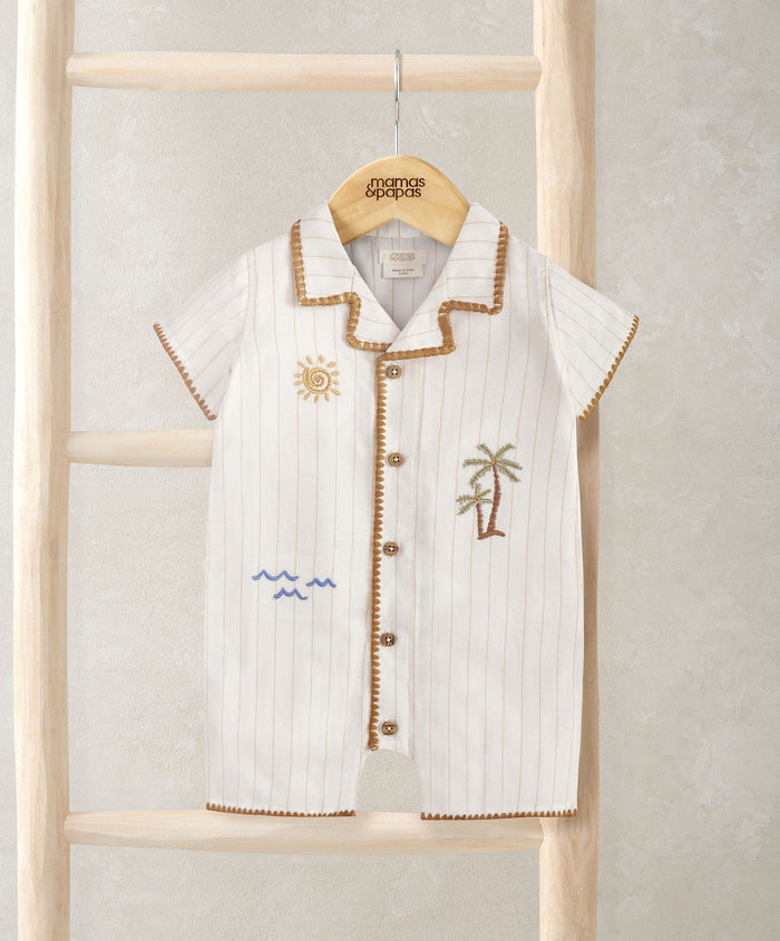 Mamas & Papas Rompers Linen Shirt Romper
