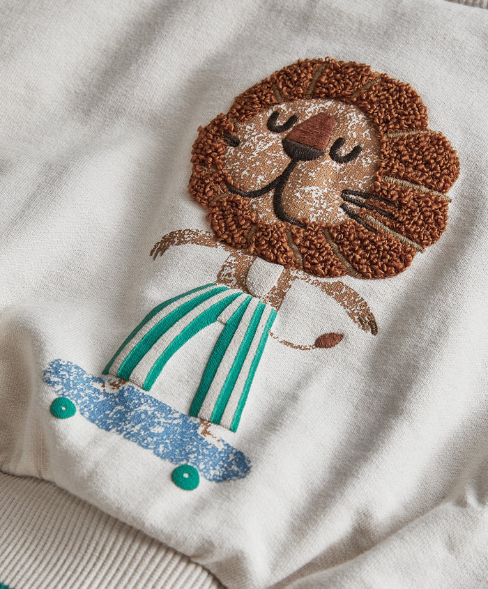 Mamas & Papas Jumpers & Knitwear Lion Boucle Sweatshirt