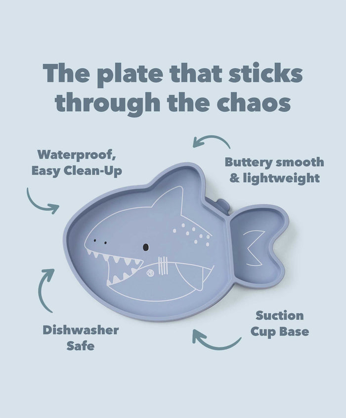 Loulou Lollipop Baby Weaning Loulou Lollipop Snack Plate - Sarah Shark