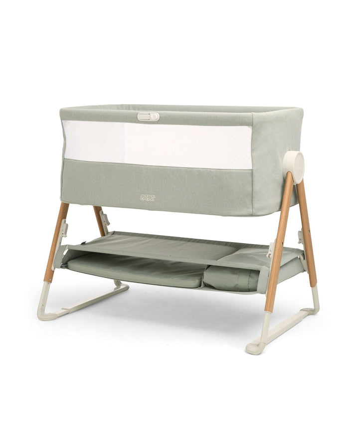 Mamas & Papas Lua Bedside Crib and Sheet Bundle - Sage/Cosmic Sky