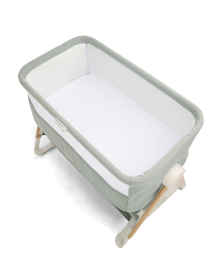 Mamas & Papas Lua Bedside Crib and Sheet Bundle - Sage/Cosmic Sky