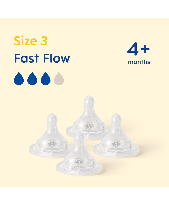 Mam Bottle Feeding MAM Size 3 Bottle Teats (4 Pack)