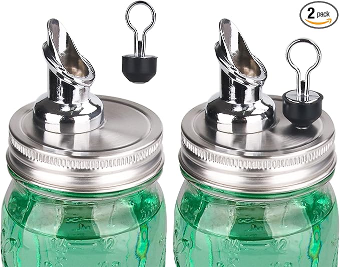 Mason Jar Pour Spouts. free flow Mason Jar Pour Spouts, mason jar for spout regular mouth size 70mm dispenser germination cover. Suitable for any liquid (4 pieces stainless)