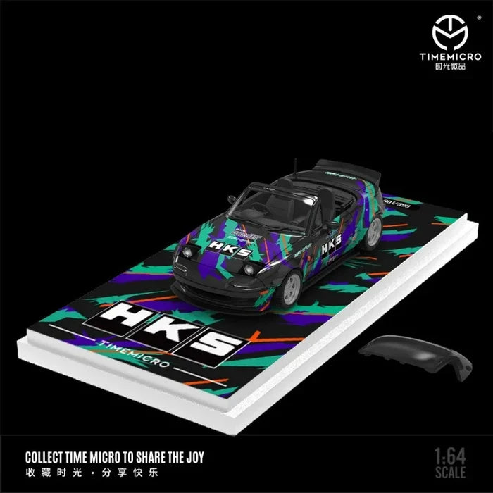 Mazda MX5 ADVAN and HKS TM 1:64 Collectible Display Items, Gifts, Realistic Alloy Car Models.