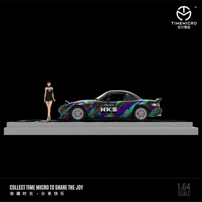 Mazda MX5 ADVAN and HKS TM 1:64 Collectible Display Items, Gifts, Realistic Alloy Car Models.