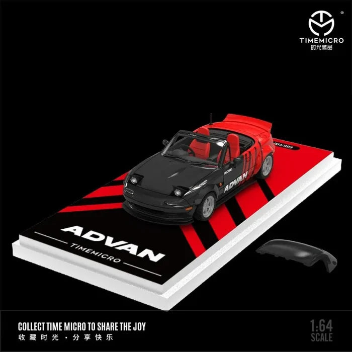 Mazda MX5 ADVAN and HKS TM 1:64 Collectible Display Items, Gifts, Realistic Alloy Car Models.
