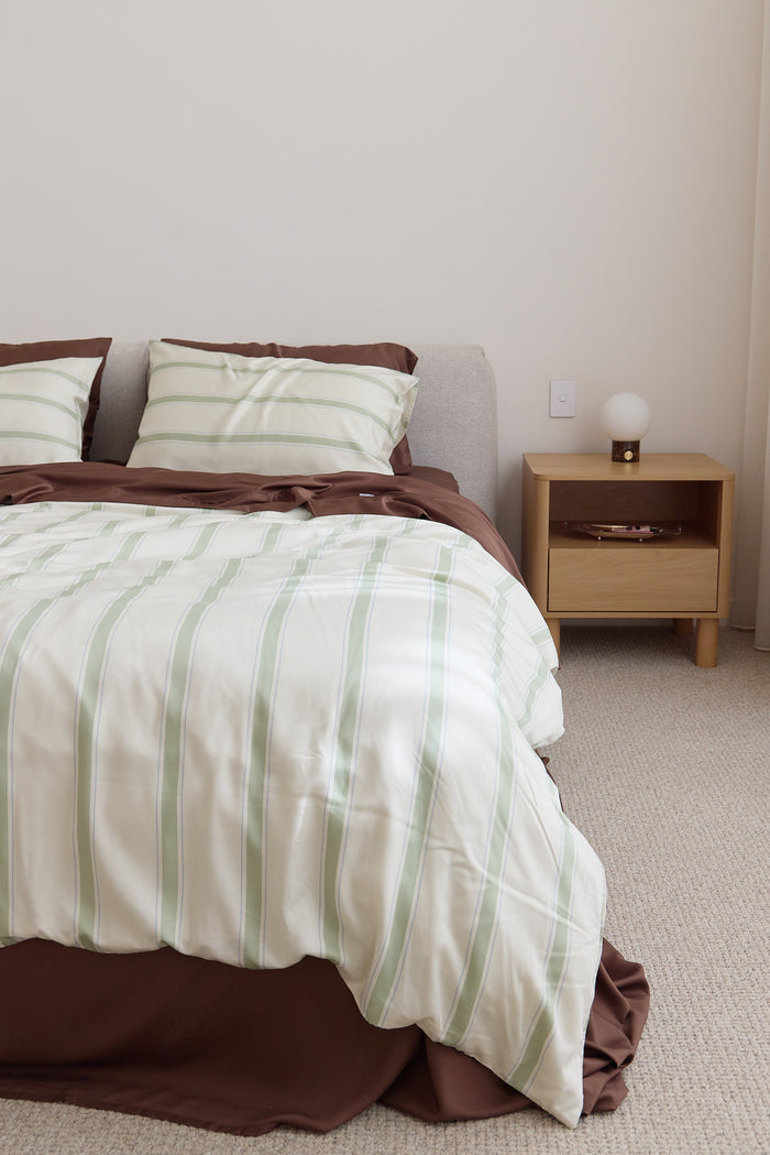 Meadow Stripe Bamboo Quilt Cover