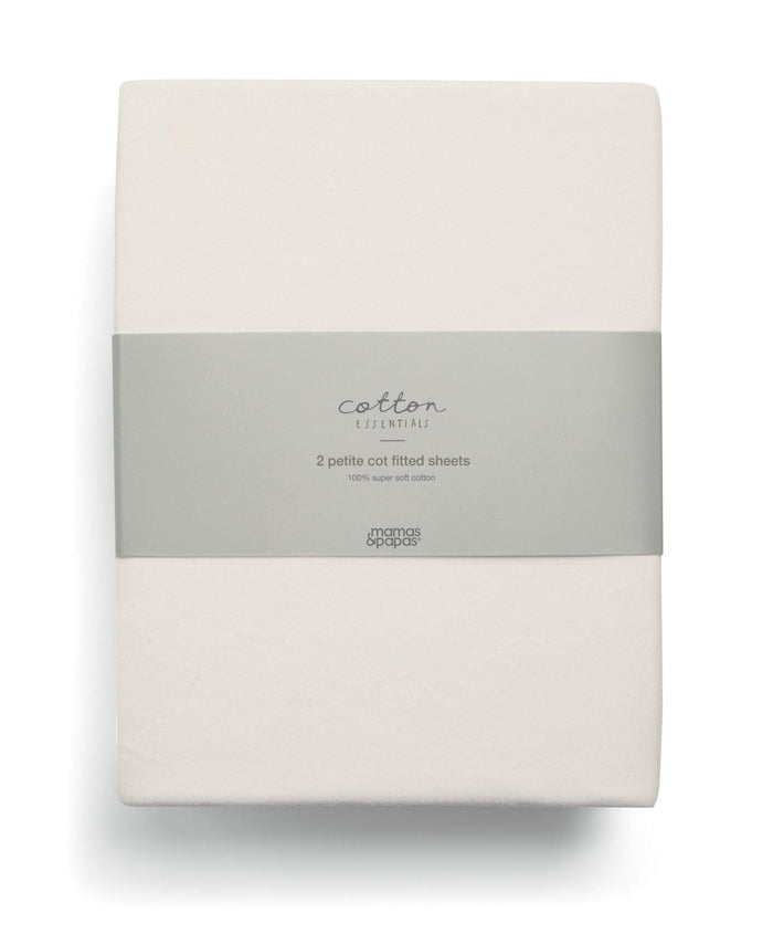 Mamas & Papas Petite Cot Fitted Sheets (2 Pack) – Cream