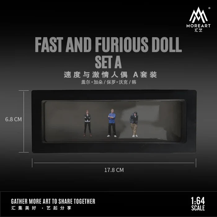MoreArt 1:64 Fast & Furious Set A Resin Model Figures Mini People For Car Model Scene Collection Gift
